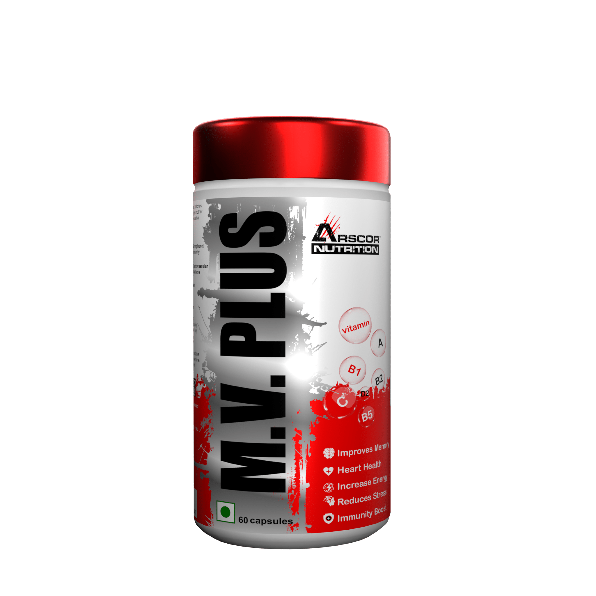 Arscor's MV Plus – Advanced Multivitamin Tablet for Men & Women | 30 Essential Vitamins, Minerals